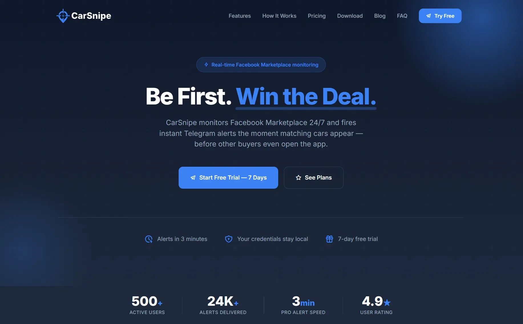 CarSnipe product screenshot